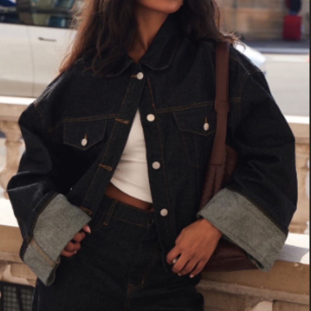 PrettyLittleThing Dark Denim Jacket